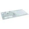 Carron Phoenix Unisink 1SDT 1 Bowl 2 Taphole Stainless Steel Kitchen Sink - Right Hand Drainer - 101.0025.448 -Kitchen Shop 101.0025.448