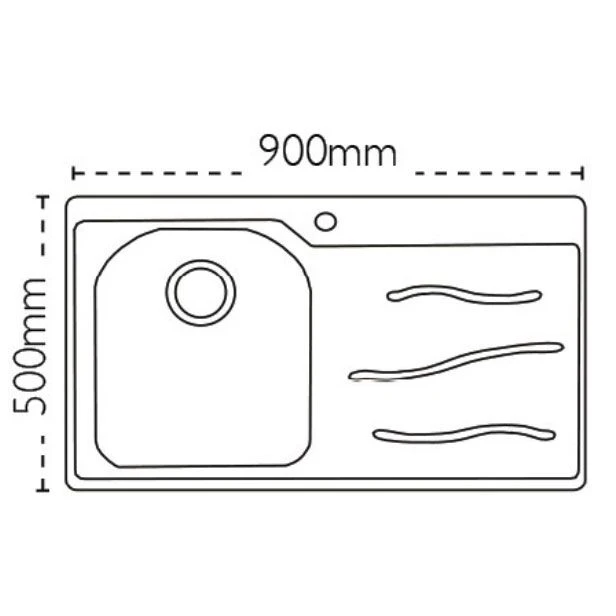 Carron Phoenix Maui 90 1 Bowl Stainless Steel Kitchen Sink - Right Hand Drainer - 101.0155.119 4 Carron Phoenix Maui 90 1 Bowl Stainless Steel Kitchen Sink - Right Hand Drainer - 101.0155.119 - Image 2