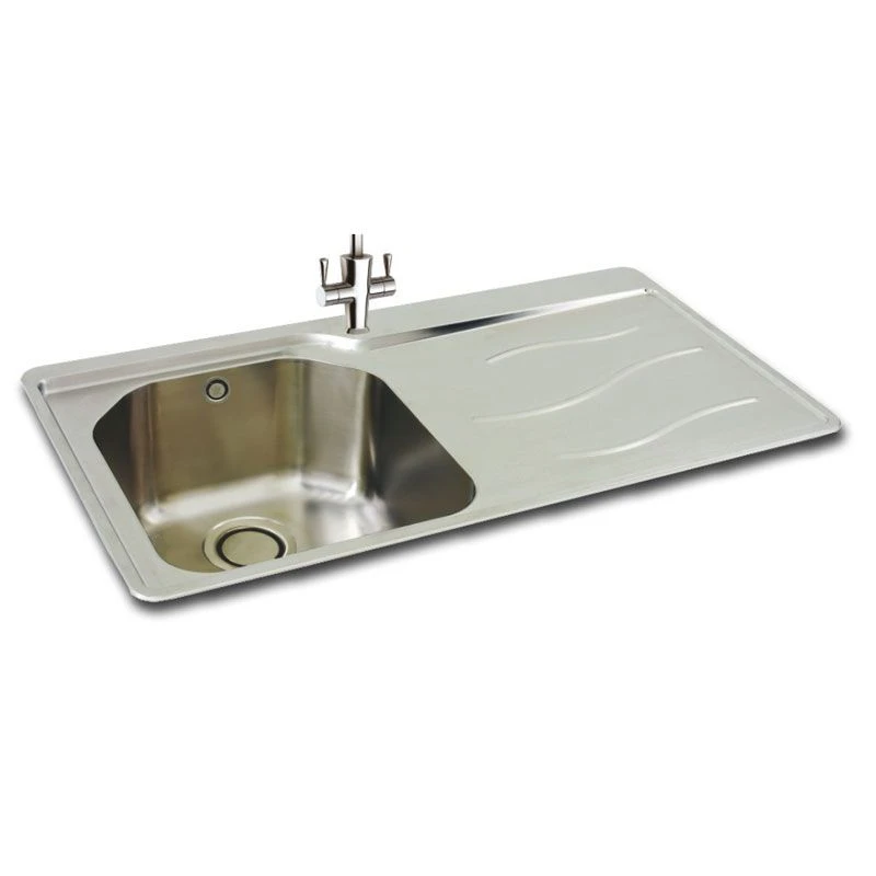 Carron Phoenix Maui 90 1 Bowl Stainless Steel Kitchen Sink - Right Hand Drainer - 101.0155.119 3 Carron Phoenix Maui 90 1 Bowl Stainless Steel Kitchen Sink - Right Hand Drainer - 101.0155.119