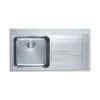Franke Epos 1 Bowl Sink Inset Kitchen Sink With Right Hand Drainer EOX 611-100 - Stainless Steel - 101.0381.858 -Kitchen Shop 1010150739 1
