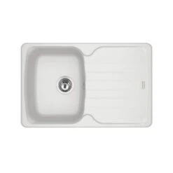 Franke Antea Fragranite 1 Bowl Inset Kitchen Sink Reversible AZG 611-78 - Polar White - 114.0532.312