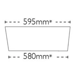 Carron Phoenix Belfast 100 1 Bowl Ceramic Kitchen Sink - 124.0477.726 -Kitchen Shop 124.0477.726 technical1