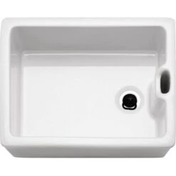 Franke Belfast 1 Bowl Ceramic Kitchen Sink BAK 710-53 Reversible - White - 130.0305.150