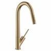 Axor Starck Single Lever Kitchen Mixer 270 With Pull-Out Spray - Brushed Bronze - 10821140 -Kitchen Shop 1 0 10821140