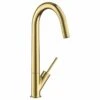Axor Starck Single Lever Kitchen Mixer 300 With Swivel Spout - Brushed Brass - 10822950 -Kitchen Shop 1 0 10822950