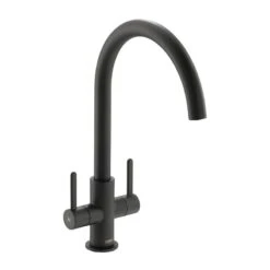 Carron Phoenix Rosolina J Spout Kitchen Tap - Matt Black - 115.0605.454
