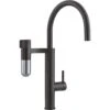 Franke Vital Capsule 3-in-1 J-Spout Filter Tap - Matt Black/Decor Steel PVD - 120.0621.312
