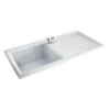 Carron Phoenix Sienna 100 1 Bowl Ceramic Kitchen Sink - White - 124.0188.034 -Kitchen Shop 1 2 124.0188.034