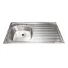 KWC DVS Single Bowl Right Hand Drainer Inset Sink With 2 Tapholes B20085R - 207.0000.025 -Kitchen Shop 2070000025