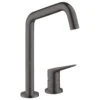 AXOR Citterio M Single Lever Kitchen Mixer Tap 220 With Swivel Spout 2TH - Brushed Black Chrome - 34820340 -Kitchen Shop 34820340 1