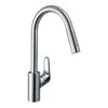 Hansgrohe Focus M41 Single Lever Kitchen Mixer 240 With Pull Out Spray - Chrome - 31815000 -Kitchen Shop 3 1 31815000