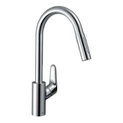 Hansgrohe Focus M41 Single Lever Kitchen Mixer 240 With Pull Out Spray - Chrome - 31815000