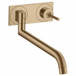 Axor Uno Wall Mounted Kitchen Mixer Tap Single Lever - Brushed Bronze - 38815140