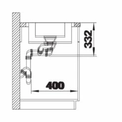 Blanco LEMIS 6 S-IF Reversible Stainless Steel 1.5 Bowl Inset Kitchen Sink - Brushed Finish - 454729 8 Blanco LEMIS 6 S-IF Reversible Stainless Steel 1.5 Bowl Inset Kitchen Sink - Brushed Finish - 454729 -Kitchen Shop 4 5 454729 dimensions1