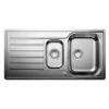 Blanco LANTOS II 6 S-IF Reversible Stainless Steel 1.5 Bowl Inset Kitchen Sink - Brushed Finish - 456453 -Kitchen Shop 4 5 456453