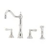 Perrin & Rowe Alsace Kitchen Mixer With Lever Handles And Rinse - Nickel - 4776NI -Kitchen Shop 4 7 4776ni