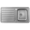 Hansgrohe S4113-F340 Built-in Kitchen Sink 340/400 With Drainboard - Stainless Steel - 43337800 -Kitchen Shop 4 4 3 43337800