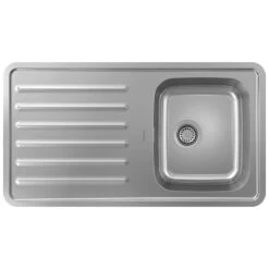 Hansgrohe S4111-F340 Built-in Kitchen Sink 340/400 With Drainboard - Stainless Steel - 43340800