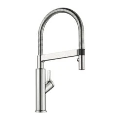 Blanco SOLENTA-S Pull-Down Spray PVD Steel Kitchen Tap - Stainless Steel - 522405