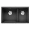 Blanco SUBLINE 430/270-U LH Silgranit 1.5 Bowl Undermount Kitchen Sink With Manual InFino Waste - Anthracite - 523151 -Kitchen Shop 5 2 523151