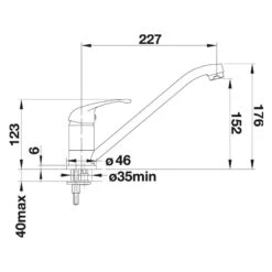 Blanco DARAS Single Lever Galvanic Kitchen Tap - Chrome - 523286 -Kitchen Shop 5 2 523286 3