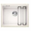 Blanco ETAGON 500-U Ceramic PuraPlus 1 Bowl Undermount Kitchen Sink With Manual InFino Waste - Crystal White - 525149 -Kitchen Shop 5 2 525149