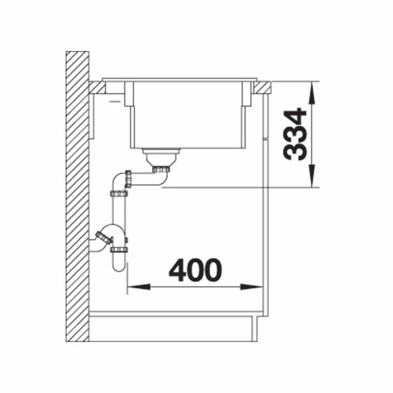 Blanco ETAGON 6 Ceramic PuraPlus 1 Bowl Inset Kitchen Sink With Drain Remote Control - Crystal White - 525156 5 Blanco ETAGON 6 Ceramic PuraPlus 1 Bowl Inset Kitchen Sink With Drain Remote Control - Crystal White - 525156 - Image 3