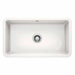 Blanco VILLAE Farmhouse Ceramic 1 Bowl Kitchen Sink - Crystal White - 525163