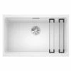Blanco ETAGON 700-U Silgranit 1 Bowl Undermount Kitchen Sink With Manual InFino Waste - White - 525171 -Kitchen Shop 5 2 525171