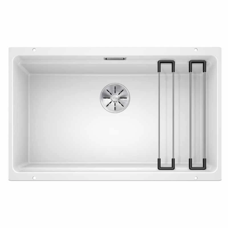 Blanco ETAGON 700-U Silgranit 1 Bowl Undermount Kitchen Sink With Manual InFino Waste - White - 525171 3 Blanco ETAGON 700-U Silgranit 1 Bowl Undermount Kitchen Sink With Manual InFino Waste - White - 525171