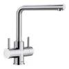 Blanco LAMIA Twin Lever High L-Shaped Spout Galvanic Kitchen Tap - Chrome - 525333 -Kitchen Shop 5 2 525333