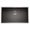 Blanco ZEROX 700-U Stainless Steel 1 Bowl Undermount Kitchen Sink With Manual InFino Waste - DarkSteel - 526244