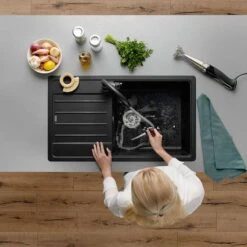 Blanco MIDA-S Single Lever Pull-Out Spray Special Colour Kitchen Tap - Black Matt - 526653 7 Blanco MIDA-S Single Lever Pull-Out Spray Special Colour Kitchen Tap - Black Matt - 526653 -Kitchen Shop 5 2 526653 3