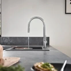 Hansgrohe Talis M54 Single Lever Kitchen Mixer 210, Pull-Out Spray, 2jet - Stainless Steel - 72800800 -Kitchen Shop 7 2 72800800 2