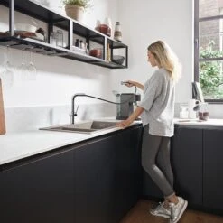 Hansgrohe Talis M54 Single Lever Kitchen Mixer 270, Pull-Out Spout, 1jet - Chrome - 72808000 -Kitchen Shop 7 2 72808000 2