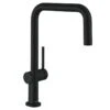 Hansgrohe Talis M54 Single Lever Kitchen Mixer U 220, Eco, 1jet - Matt Black - 72844670 -Kitchen Shop 7 2 72844670