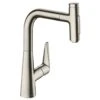 Hansgrohe Talis Select M51 Single Lever Kitchen Mixer 220, Pull-Out Spray, 2jet, SBox - Stainless Steel - 73868800 2 Hansgrohe Talis Select M51 Single Lever Kitchen Mixer 220, Pull-Out Spray, 2jet, SBox - Stainless Steel - 73868800 -Kitchen Shop 7 3 73868800