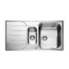 Leisure Sinks Albion 1.5 Bowl Stainless Steel Kitchen Sink - AL9502/ 2 Leisure Sinks Albion 1.5 Bowl Stainless Steel Kitchen Sink - AL9502/ -Kitchen Shop a l al9502
