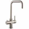 Reginox Amanzi 3 In 1 Boiling Water Mixer Kitchen Tap Including Tap And Filter - Brushed Nickel - AMANZI BN II -Kitchen Shop a m amanzibnii