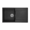 Reginox Amsterdam 10 1 Bowl Sink And Drainer - Black Silvery - AMSTERDAM 10 BS -Kitchen Shop a m amsterdam10bs