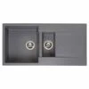 Reginox Amsterdam 15 1.5 Bowl Sink And Drainer - Grey Silvery - AMSTERDAM 15 GS -Kitchen Shop a m amsterdam15gs