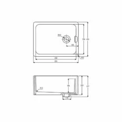 Abode Belfast Single Bowl Ceramic Kitchen Sink - White - AW1022 -Kitchen Shop a w aw1022 2