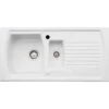 Abode Milford 1.5 Bowl Ceramic Kitchen Sink - White - AW1043 -Kitchen Shop a w aw1043