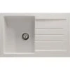Abode Xcite Single Bowl & Drainer Granite Kitchen Sink - White - AW3120 -Kitchen Shop a w aw3120