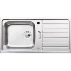 Abode Neron Single Bowl & Drainer Stainless Steel Kitchen Sink - AW5112