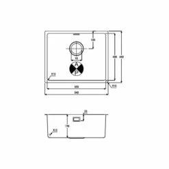 Abode Matrix Single Bowl Stainless Steel Kitchen Sink - AW5122 -Kitchen Shop a w aw5122 2