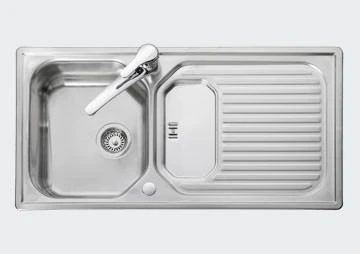 Leisure Aqualine 1.0 Bowl Kitchen Sink Reversible - Stainless Steel AQ9851 3 Leisure Aqualine 1.0 Bowl Kitchen Sink Reversible - Stainless Steel AQ9851