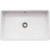 Abode Provincial Single Bowl Ceramic Kitchen Sink - White - AW1020
