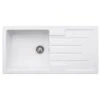 Abode Acton Single Bowl Ceramic Kitchen Sink - White - AW1040 1 Abode Acton Single Bowl Ceramic Kitchen Sink - White - AW1040 -Kitchen Shop aw1040