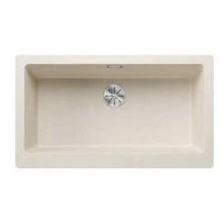 Blanco VINTERA XL 9 Silgranit 1 Bowl Kitchen Sink With Manual InFino Waste - Soft White - 526803